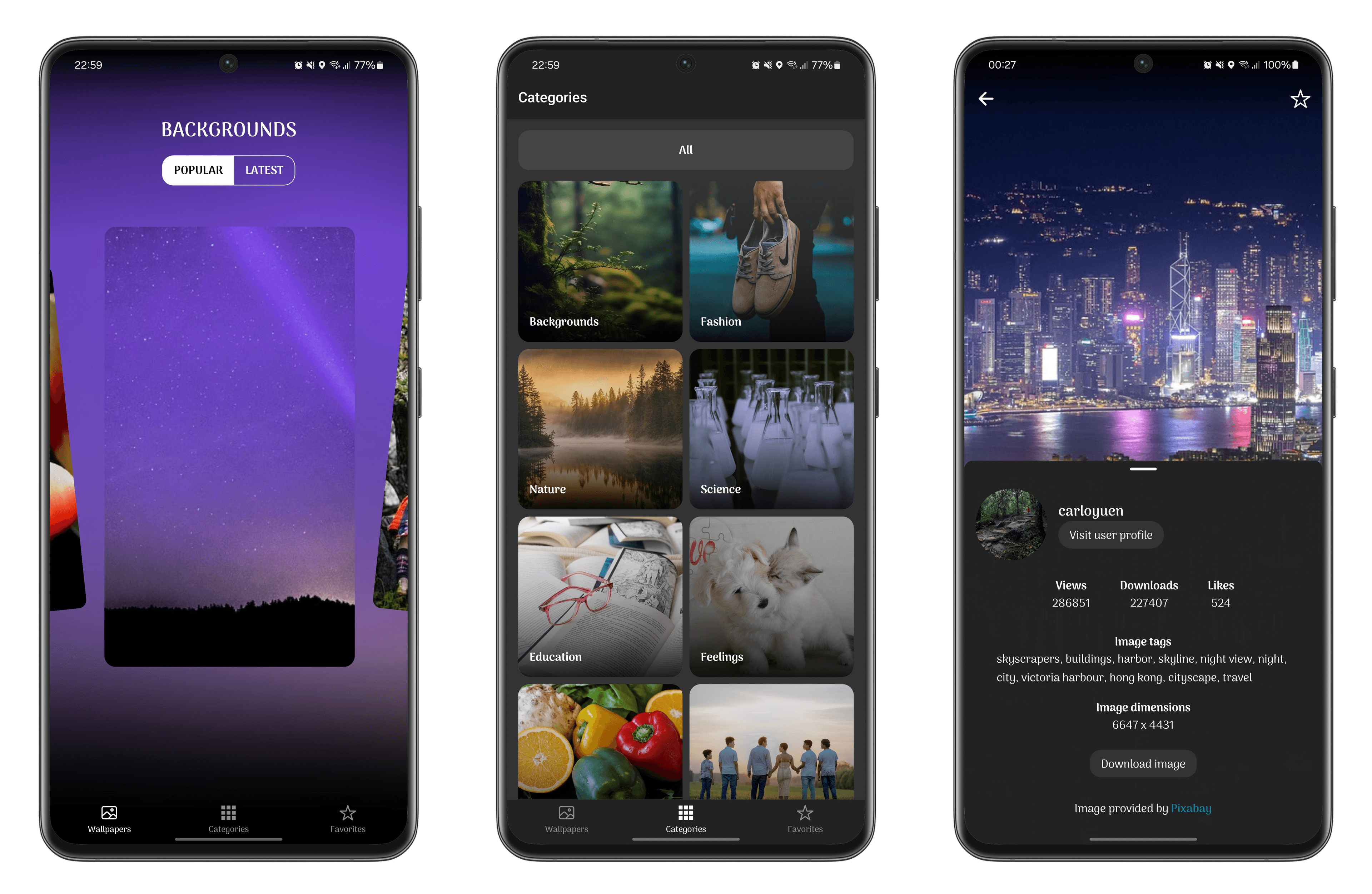 Wallpaper gallery app